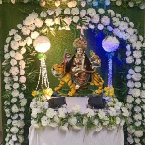 Navratri Mata Chowki Decoration Setup
